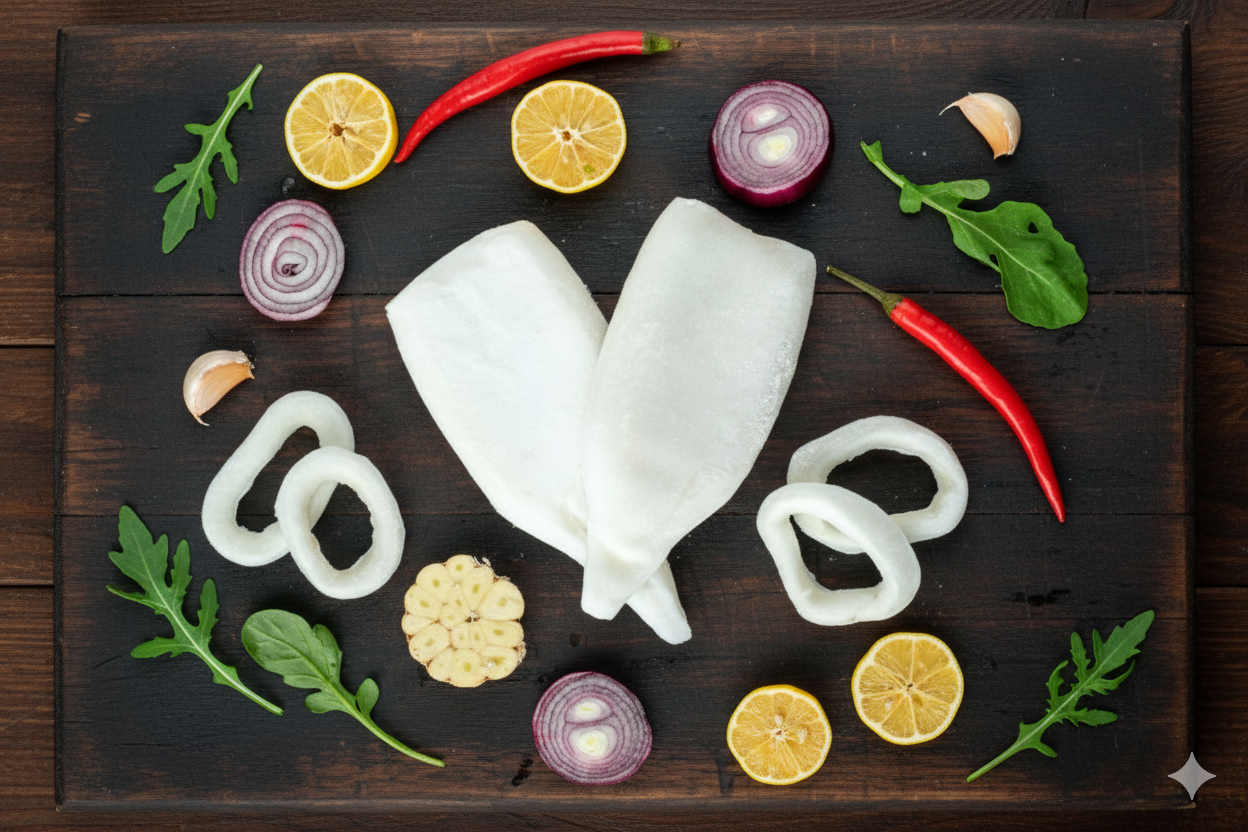 Tüp Kalamar (Temizlenmiş) Kg