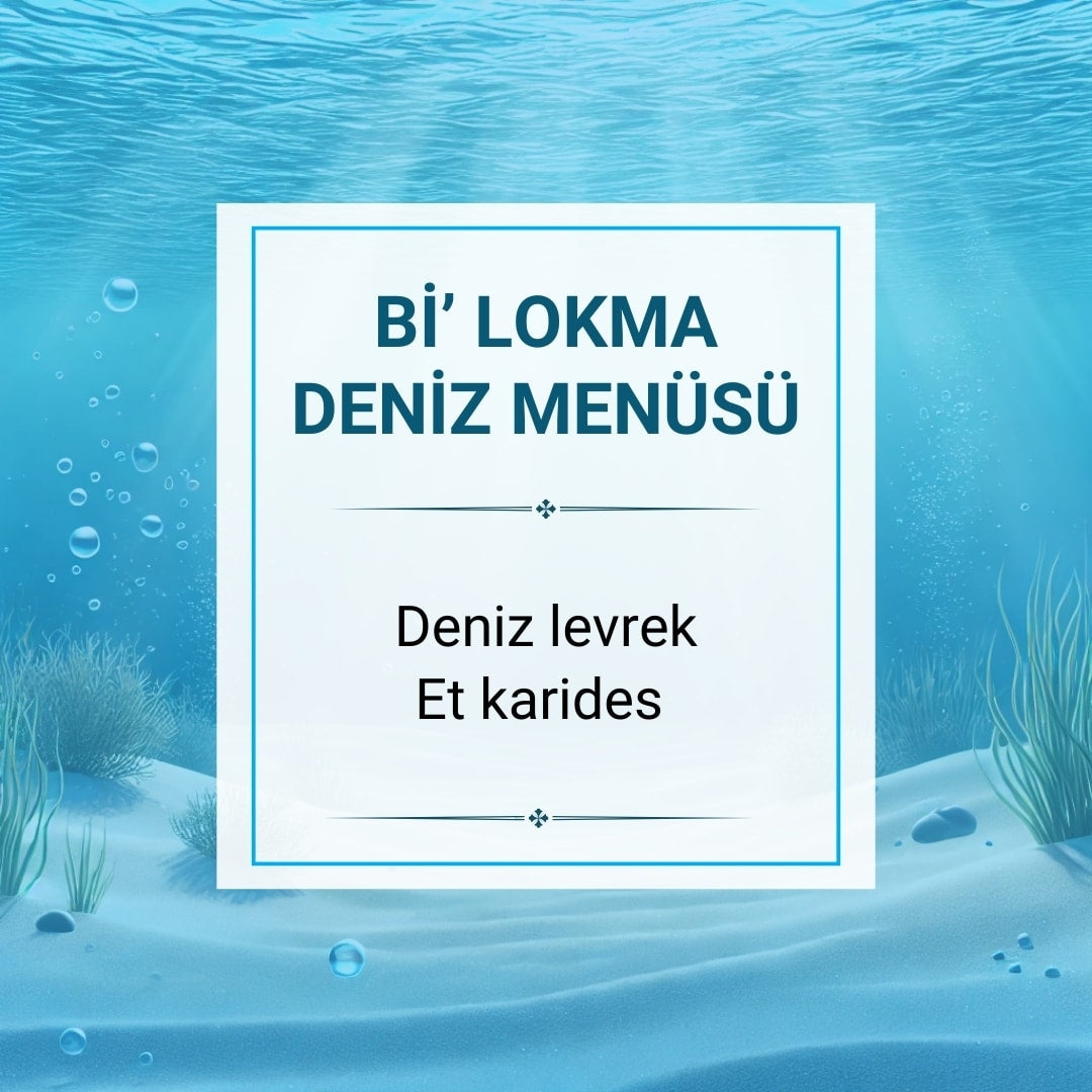 Bi' Lokma Deniz Menüsü