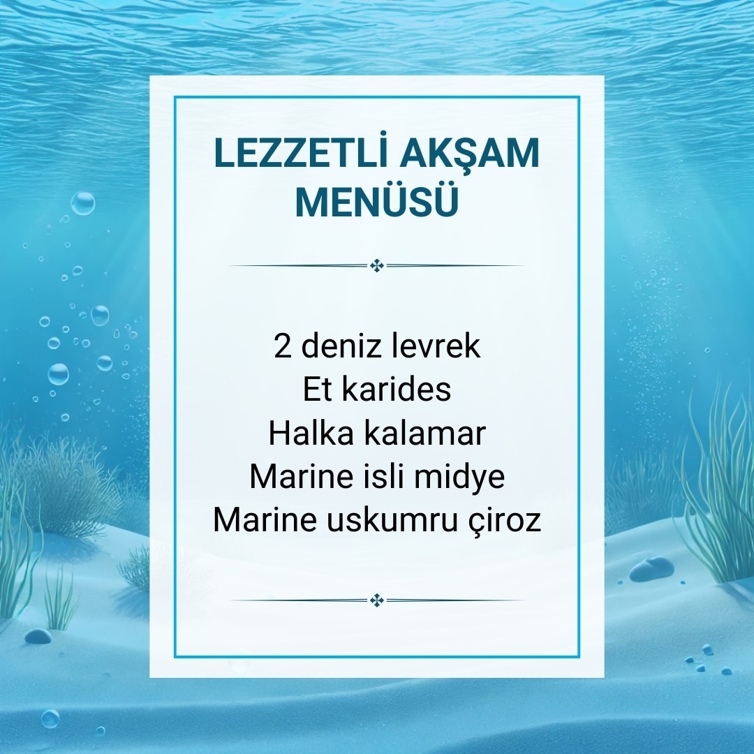 Lezzetli Akşam Menüsü (4 kişilik)