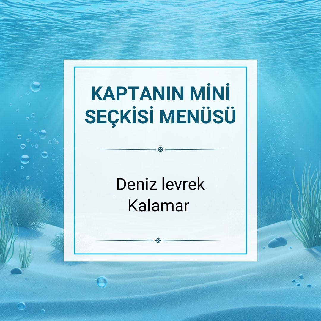 Kaptanın Mini Seçkisi Menüsü